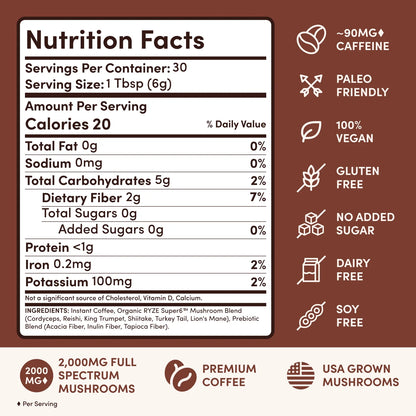 Mushroom Coffee Dark Roast Starter Kit 60 Serving