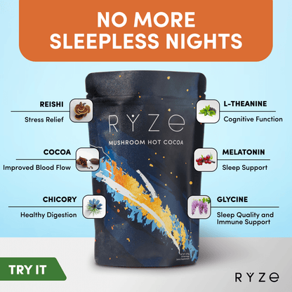 RYZE Hot Cocoa - with 6 Sleep Superfoods to Help F